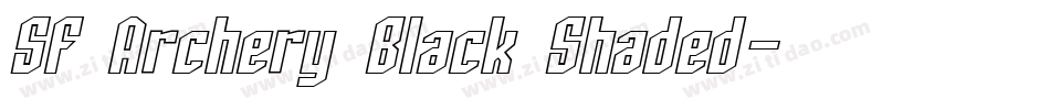 SF Archery Black Shaded字体转换